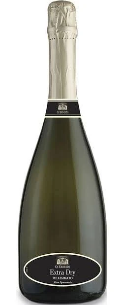 Bottiglia di vino bianco spumante Extra Dry